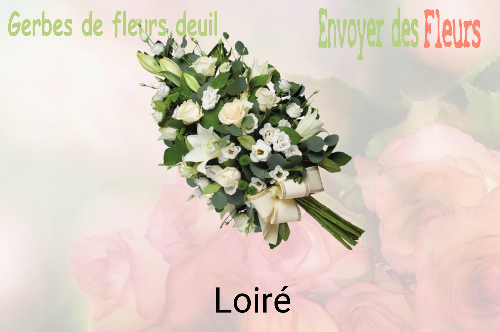 Gerbe de fleurs de deuil livrée à Loiré